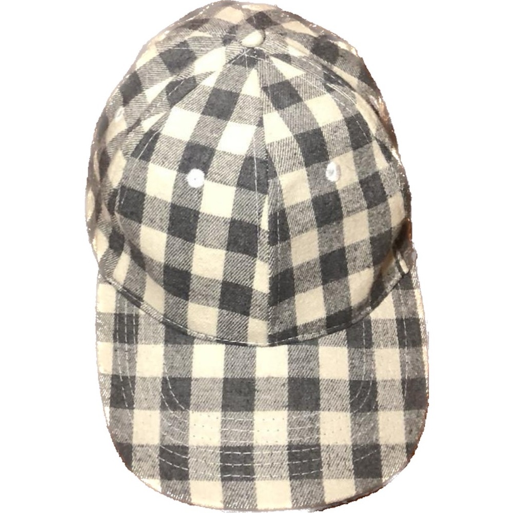 Checkered Hat / Grey and White​